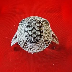 Genuine champagne diamond ring